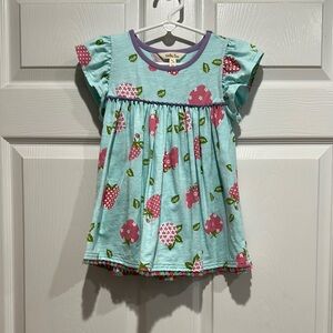 Matilda Jane Kids Floral Dress in Blue and Pink